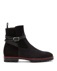Christian Louboutin Black Suede Kicko Boots