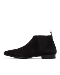 Paul Smith Black Suede Marlowe Chelsea Boots
