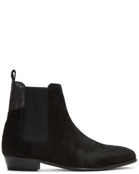 H By Hudson Black Watts Chelsea Boots