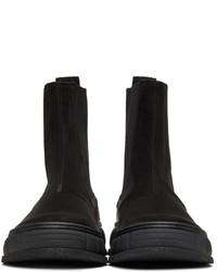 Viron Black Waxed Faux Suede 1997 Chelsea Boots
