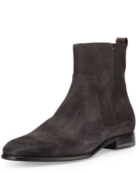Vince Carbon Suede Chelsea Boot Gray