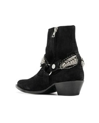 Amiri Chain Embellished Ankle Boots