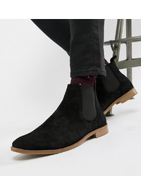 ASOS DESIGN Chelsea Boots In Black Suede With Sole