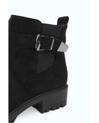 Boohoo Eva Suedette Cleated Sole Chelsea Boot