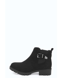 Boohoo Eva Suedette Cleated Sole Chelsea Boot