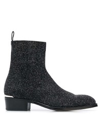 Alexander McQueen Glittered Ankle Boots