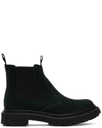 ADIEU Green Suede Type 156 Chelsea Boots