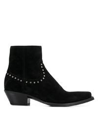 Saint Laurent Lukas Stud Detail Ankle Boots