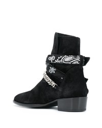 Amiri Multi Buckle Suede Ankle Boots