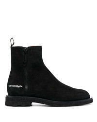 Off-White Side Logo Print Ankle Boots