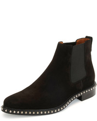 Givenchy Studded Suede Chelsea Boot Black