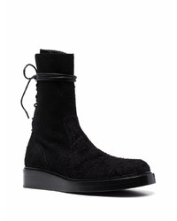 Ann Demeulemeester Victor Suede Effect Lace Detail Boots