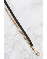 Chain And Suede Choker