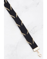 Chain Twisted Suede Choker