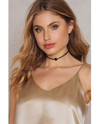 Twined Suede And Chain Choker