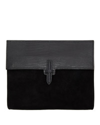 Hunting Season Black Lizard And Suede The Soft Clutch