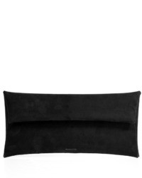 Jil Sander Leather Envelope Clutch In Black