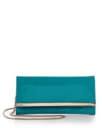 Jimmy Choo Milla Patent Leather Suede Clutch