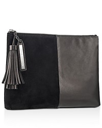 Loeffler Randall Tassel Suede And Leather Pouch