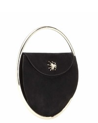 Charlotte Olympia This Is Not A Bag Embellished Suede Clutch