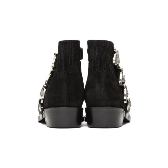 Toga Virilis Black Suede Boots, $176 | SSENSE | Lookastic