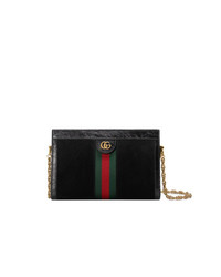 Gucci Black Ophidia Small Suede Shoulder Bag