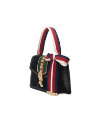 Gucci Black Sylvie Gg Velvet Small Shoulder Bag