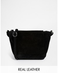 Asos Collection Festival Suede Cross Body Bag With Square Flap