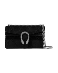 Gucci Dionysus Small Embossed Velvet And Textured Leather Shoulder Bag