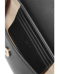 Chloé Faye Mini Leather And Suede Shoulder Bag Black