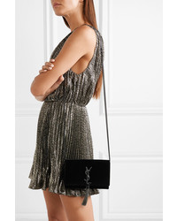 Saint Laurent Monogramme Kate Medium Velvet Shoulder Bag