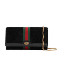 Gucci Ophidia Micro Patent Med Suede Shoulder Bag