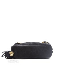 Chanel Pre Owned Black Suede Tassel Crossbody Bag