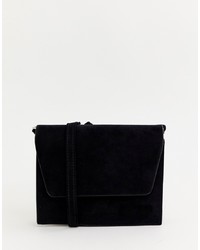Pull&Bear Ring Detail Cross Body Bag In Black