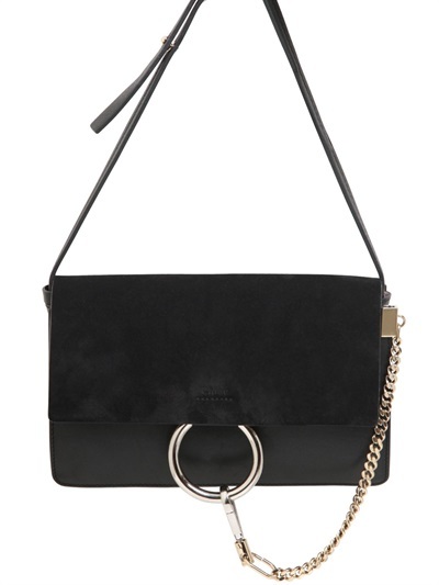 chloe black suede bag