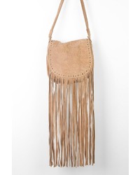 Urban Outfitters Ecote Winding Road Suede Fringe Crossbody Bag
