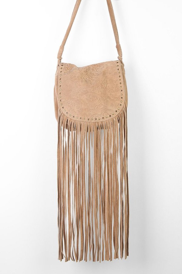 Urban Outfitters Ecote Winding Road Suede Fringe Crossbody Bag, $64 ...
