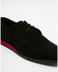 Asos Derby Shoes In Black Suede