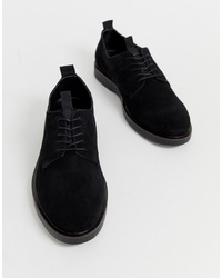 H By Hudson Barnstable Derby Shoes In Black Suede