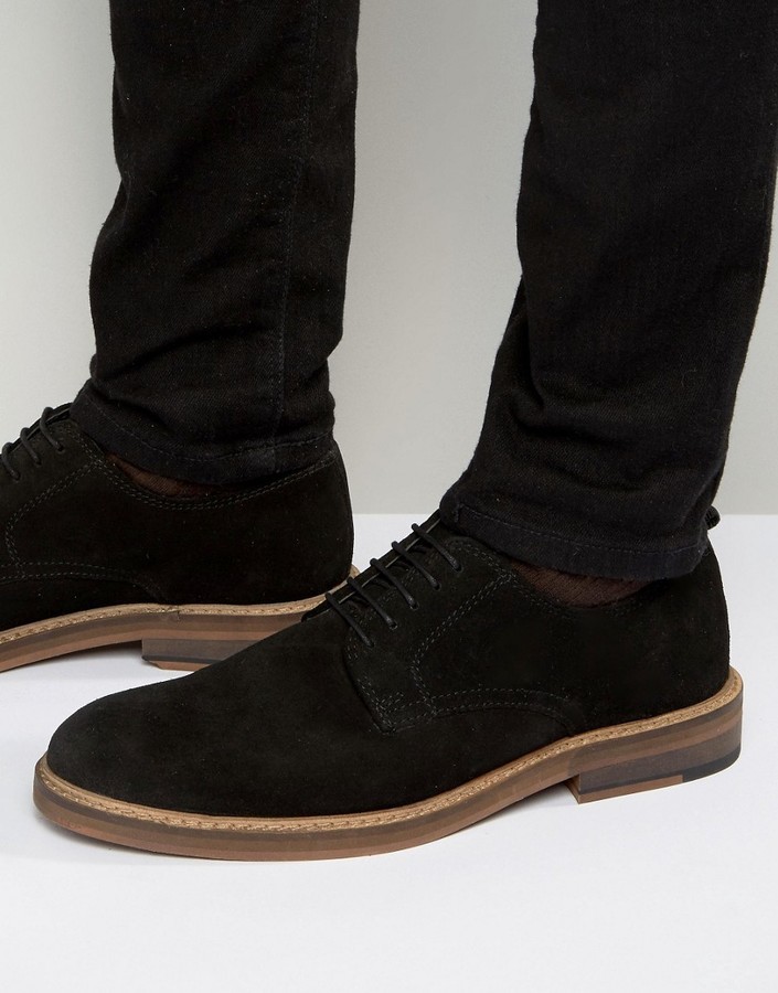 Ботинки мужские замшевые черные