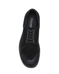 Dolce & Gabbana Stone Washed Suede Derby Lace Up Shoes