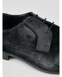 Topman Ray Black Suede Derby Shoes