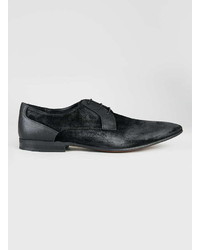 Topman Ray Black Suede Derby Shoes