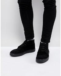 ASOS DESIGN Asos Lace Up Boots In Black Suede