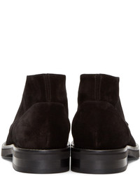 Robert Clergerie Black Suede Bertrand Desert Boots