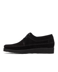 Padmore and Barnes Black Suede Willow Derbys