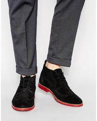 Asos Brand Brogue Chukka Boots In Suede
