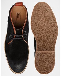 Asos Brand Desert Boots In Suede