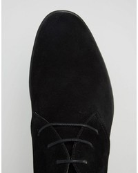 Asos Chukka Boots In Black Faux Suede