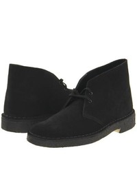 Clarks Desert Boot Lace Up Boots Black Suedegrey